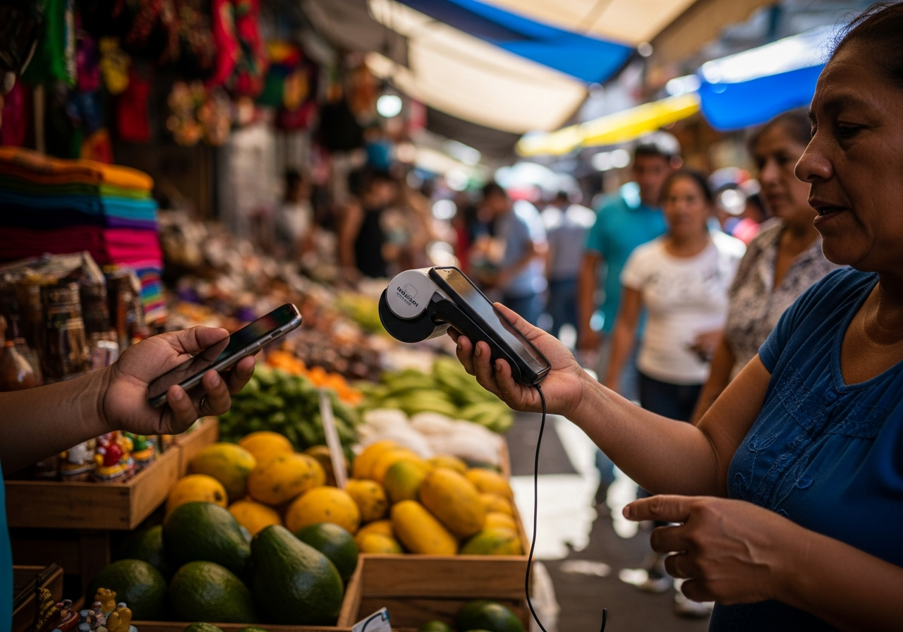 Mobile payments at street market